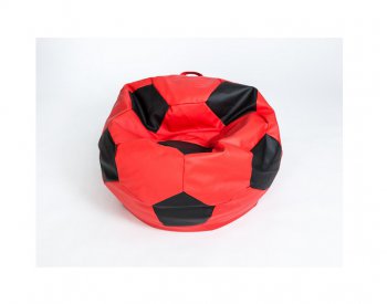 Кресло-мешок Мяч большой Экокожа красно-черное в Кунгуре - kungur.mebel-74.com | фото