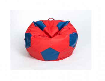 Кресло-мешок Мяч большой Экокожа красно-синее в Кунгуре - kungur.mebel-74.com | фото