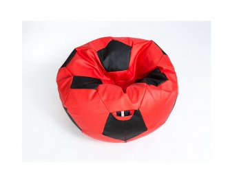 Кресло-мешок Мяч большой Экокожа красно-черное в Кунгуре - kungur.mebel-74.com | фото