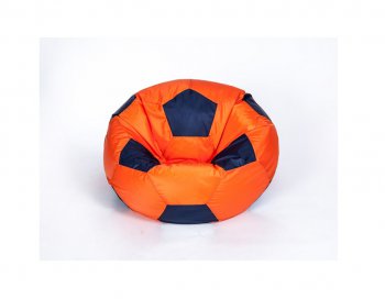 Кресло-мешок Мяч малый оранжево-черное в Кунгуре - kungur.mebel-74.com | фото