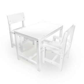 Детский растущий комплект стол и два стула  Я САМ "Лофт" (Белый, Белый) в Кунгуре - kungur.mebel-74.com | фото