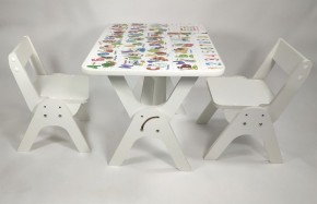 Детский растущий стол-парта и два стула Я САМ "Умка-Дуо" (Алфавит) в Кунгуре - kungur.mebel-74.com | фото