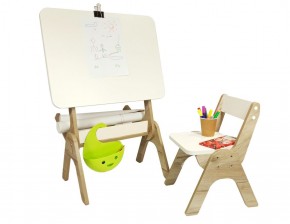 Детский растущий стол-парта и стул Я САМ "Умка" (Дуб/Серый) в Кунгуре - kungur.mebel-74.com | фото