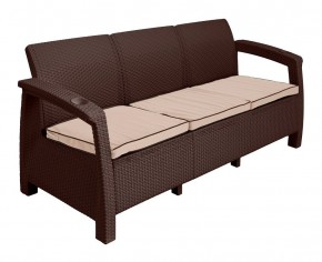 Диван Yalta Premium Sofa 3 Set (Ялта) шоколадный (+подушки под спину) в Кунгуре - kungur.mebel-74.com | фото