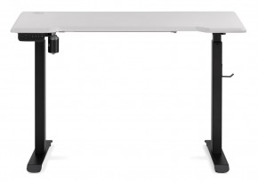 Компьютерный стол Маркос с механизмом подъема 120х75х75 белая шагрень / черный в Кунгуре - kungur.mebel-74.com | фото