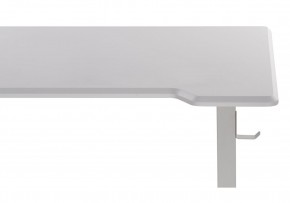 Компьютерный стол Маркос с механизмом подъема 120х75х75 белый / шагрень белая в Кунгуре - kungur.mebel-74.com | фото