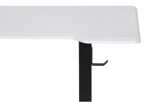 Компьютерный стол Маркос с механизмом подъема 140х80х75 белая шагрень / черный в Кунгуре - kungur.mebel-74.com | фото