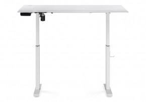 Компьютерный стол Маркос с механизмом подъема 140х80х75 белый / шагрень белая в Кунгуре - kungur.mebel-74.com | фото