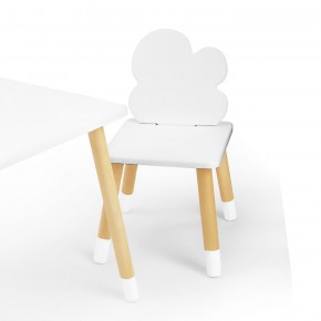 Комплект детской мебели стол и два стула Облачко (Белый/Белый/Береза) в Кунгуре - kungur.mebel-74.com | фото