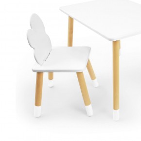Комплект детской мебели стол и два стула Облачко (Белый/Белый/Береза) в Кунгуре - kungur.mebel-74.com | фото