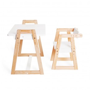 Комплект детской мебели стол и  два стула Я САМ "Лофт-Дуо" (Белый) в Кунгуре - kungur.mebel-74.com | фото