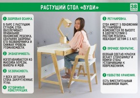 Комплект растущий стол и стул с чехлом 38 попугаев «Вуди» (Белый, Белый, Беж) в Кунгуре - kungur.mebel-74.com | фото