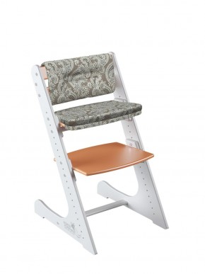 Комплект растущий стул и подушки Конёк Горбунёк Комфорт  (Бело-оранжевый, Арабика) в Кунгуре - kungur.mebel-74.com | фото