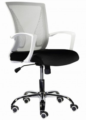 Кресло BRABIX "Wings MG-306" (пластик белый, хром, сетка, серое/черное) 532010 в Кунгуре - kungur.mebel-74.com | фото