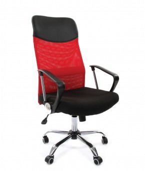 Кресло для руководителя CHAIRMAN 610 N (15-21 черный/сетка красный) в Кунгуре - kungur.mebel-74.com | фото