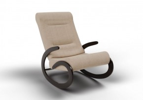 Кресло-качалка Мальта 10-Т-П (ткань/венге) ПЕСОК в Кунгуре - kungur.mebel-74.com | фото