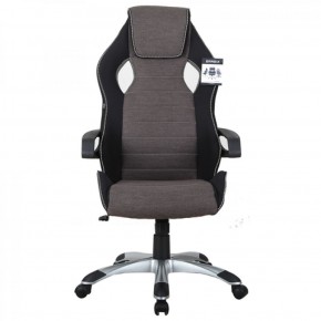 Кресло компьютерное BRABIX Techno GM-002 (ткань) черное/серое, вставки белые (531815) в Кунгуре - kungur.mebel-74.com | фото