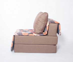 Кресло-кровать бескаркасное Харви (коричневый-геометрия браун) в Кунгуре - kungur.mebel-74.com | фото