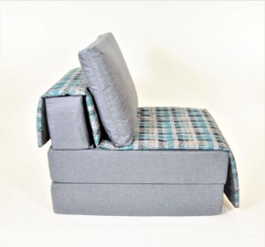 Кресло-кровать бескаркасное Харви (серый-квадро азур) в Кунгуре - kungur.mebel-74.com | фото
