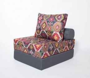 Кресло-кровать-пуф бескаркасное Прайм (мехико серый-графит) в Кунгуре - kungur.mebel-74.com | фото