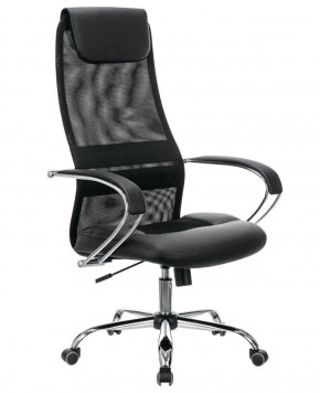 Кресло офисное BRABIX PREMIUM "Stalker EX-608 CH" (хром, ткань-сетка/кожзам, черное) 532091 в Кунгуре - kungur.mebel-74.com | фото