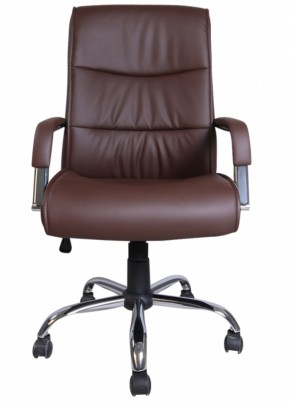 Кресло офисное BRABIX "Space EX-508" (экокожа, хром, коричневое) 531164 в Кунгуре - kungur.mebel-74.com | фото