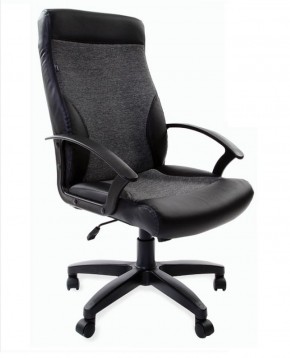 Кресло офисное BRABIX "Trust EX-535" (экокожа/черная/ткань серая) 531383 в Кунгуре - kungur.mebel-74.com | фото