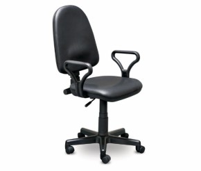 Кресло офисное Престиж+ (черный кожзам PV-1) г/п 140/ПВМ/ гольф в Кунгуре - kungur.mebel-74.com | фото