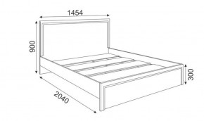Кровать 1.4 М16 Стандарт с настилом Беатрис (Орех гепланкт) в Кунгуре - kungur.mebel-74.com | фото