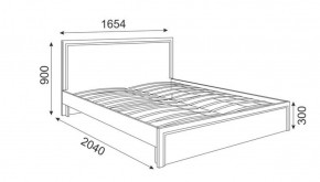 Кровать 1.6 М07 Стандарт с основанием Беатрис (Орех гепланкт) в Кунгуре - kungur.mebel-74.com | фото
