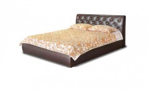 Кровать 1600 Флоренция в к/з "Классик 307 коричневый" (серия Норма) + основание + опоры в Кунгуре - kungur.mebel-74.com | фото
