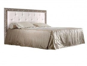 Кровать 2-х спальная (1,4 м) Тиффани штрих-лак/серебро с мягким изголовьем (ТФКР140-2) в Кунгуре - kungur.mebel-74.com | фото