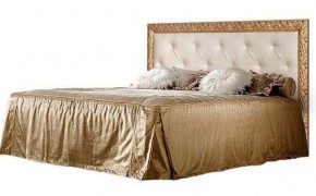 Кровать 2-х спальная (1,4 м) Тиффани штрих-лак/золото с мягким изголовьем (ТФКР140-2) в Кунгуре - kungur.mebel-74.com | фото