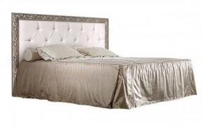 Кровать 2-х спальная(1,6 м)Тиффани Premium черная/серебро с мягким элементом со стразами с подъемным механизмом (ТФКР-2[3][7](П) в Кунгуре - kungur.mebel-74.com | фото
