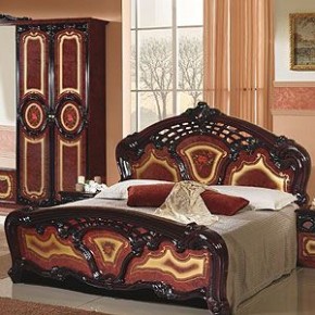 Кровать 2-х спальная 1800*2000 Роза, без основания (01.118) могано в Кунгуре - kungur.mebel-74.com | фото