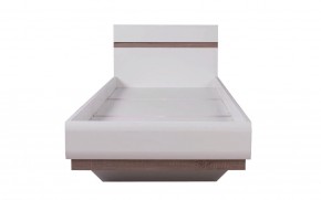 Кровать 90/TYP 90, LINATE ,цвет белый/сонома трюфель в Кунгуре - kungur.mebel-74.com | фото