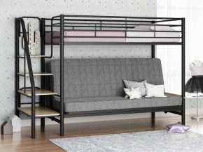 Кровать двухъярусная с диваном "Мадлен-3" (Черный/Серый) в Кунгуре - kungur.mebel-74.com | фото
