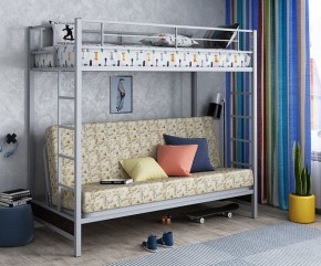 Кровать двухъярусная с диваном "Мадлен" (Серый/Фиолетовый) в Кунгуре - kungur.mebel-74.com | фото