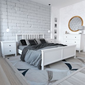 Кровать Ф-156.02 двухспальная 160х200 из массива сосны, цвет белый в Кунгуре - kungur.mebel-74.com | фото