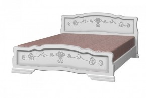 Кровать из массива "Карина-6" Белый Жемчуг (900х2000) в Кунгуре - kungur.mebel-74.com | фото