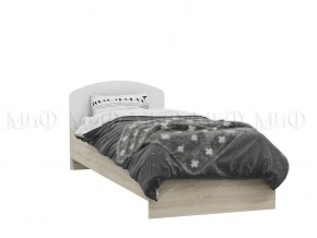 МАРТИНА Кровать 800 с настилом ЛДСП (Белый глянец/дуб сонома) в Кунгуре - kungur.mebel-74.com | фото