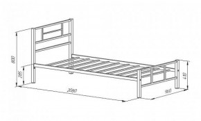 Кровать металлическая "Кадис 900х1900" Белый в Кунгуре - kungur.mebel-74.com | фото