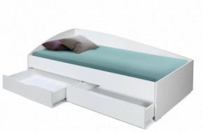 Кровать одинарная "Фея - 3" асимметричная 2000х900 (белая) в Кунгуре - kungur.mebel-74.com | фото