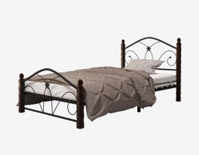 Кровать "Селена 1" Черная (900*2000) (ножки-шоколад) с коваными элементами в Кунгуре - kungur.mebel-74.com | фото