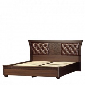 Кровать с мягким изголовьем №198 "Лючия" (1600) Дуб оксфорд в Кунгуре - kungur.mebel-74.com | фото