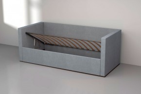 Кровать с ПМ (арт.030) (с/м 900*2000мм) (б/матр), ткань серый в Кунгуре - kungur.mebel-74.com | фото