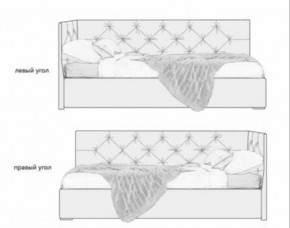 Кровать угловая Хлоя интерьерная +основание (120х200) в Кунгуре - kungur.mebel-74.com | фото