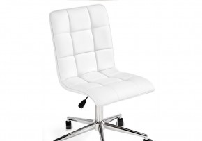 Офисное кресло Квадро экокожа белая / хром в Кунгуре - kungur.mebel-74.com | фото