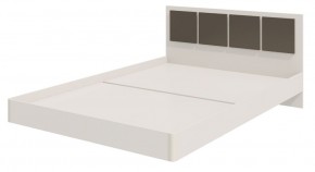 Парус Кровать 1200 на щитах (Белый/Графит) в изголовье 3 декор. квадрата в Кунгуре - kungur.mebel-74.com | фото