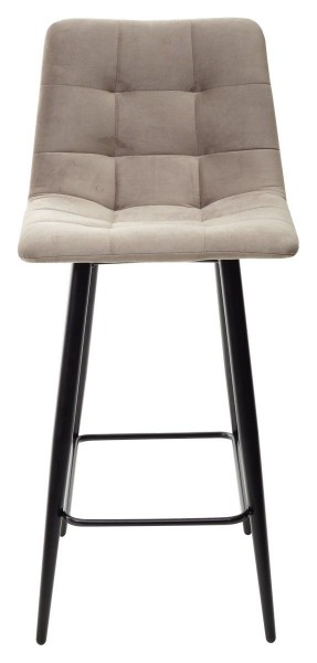 Полубарный стул CHILLI-QB латте #25, велюр / черный каркас (H=66cm) М-City в Кунгуре - kungur.mebel-74.com | фото
